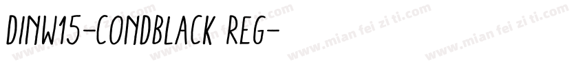 DINW15-CondBlack Reg字体转换